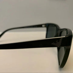 Emporio Armani Square Frame Unisex Sunglasses In Black & White