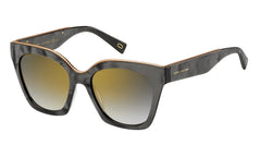 Marc Jacobs Gold Trim Sunglasses For Women In Black