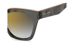 Marc Jacobs Gold Trim Sunglasses For Women In Black