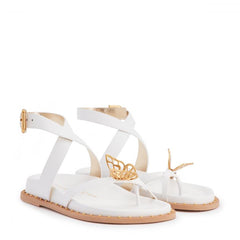 Sophia Webster Sss24130 Mariposa Comfort Sandal White/Gold