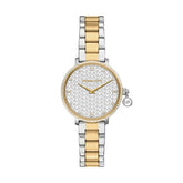 Micheal Kors Womens Two Tone Stainless Steel Pyper Watch In Sliver/Gold/Silver Dial