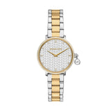 Micheal Kors Womens Two Tone Stainless Steel Pyper Watch In Sliver/Gold/Silver Dial