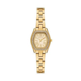 Micheal Kors Womens Chelsea 3 Hand Watch In Gold/Beige Diamond Dial