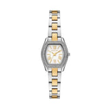 Micheal Kors Womens Chelsea 3 Hand Two Tone Watch In Silver/Gold/White Dial