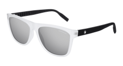 Montblanc Sunglass Man Crystal Black Silver MB0062S-004