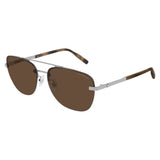 Mont Blanc Sleek Aviator Mens Sunglasses In Grey