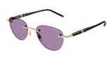 Montblanc Sunglasses Mens In Gold Black Violet MB0412S-002