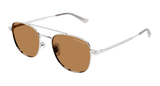 Montblanc Sunglass Man Silver Brown MB0363S-005