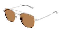 Montblanc Sunglass Man Silver Brown MB0363S-005