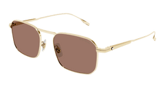 Montblanc Mens Sunglasses In Gold Brown MB0218S-002