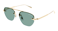 Montblanc Sunglasses Mens In Gold Green MB0404S-003