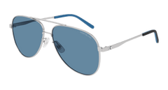 Montblanc Sunglasses Man Silver Blue Mb0103S-003