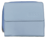 Bossi Womens Mopane Small Leather Flap Closure Purse In Blue