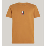 Tommy Hilfiger Mens Vertical Brown Flag T-Shirt