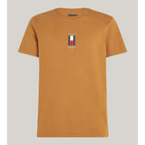 Tommy Hilfiger Mens Vertical Brown Flag T-Shirt