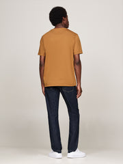 Tommy Hilfiger Mens Vertical Brown Flag T-Shirt