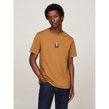 Tommy Hilfiger Mens Vertical Brown Flag T-Shirt
