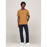 Tommy Hilfiger Mens Vertical Brown Flag T-Shirt