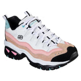 Skechers Womens Energy Sunny Wave Shoes In White & Pink