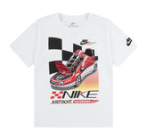 Nike Boys Victory Lap Short Sleeves Jersey T-Shirts In White