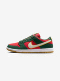 Nike Unisex Adults SB Dunk Low Pro Prm Sneakers In Green/White/Gold/Red