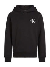 Calvin Klein Unisex Small Monogram Hoodie In Black