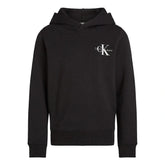Calvin Klein Unisex Small Monogram Hoodie In Black