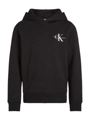 Calvin Klein Unisex Small Monogram Hoodie In Black