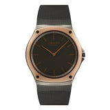 Obaku Ladies Lagen Lille Quartz Two-Tone Mesh Bracelet Watch In Brown