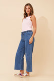 Stella Morgan Womens High Waist Elasicated Jeans In Mid Wash