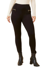 Stella Morgan Womens High Waist Lightweight Ponte Legging In Black