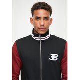 Ben Shereman Mens Black Varsity Bomber Jacket