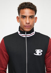 Ben Shereman Mens Black Varsity Bomber Jacket