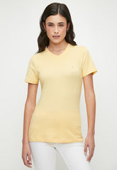 Polo Womens Kelly V-Neck T-Shirt In Yellow