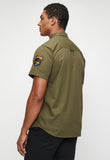 Jeep Mens M Twill Service Shirt In Olive Green
