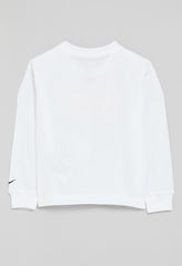 Nike Boys Bball Long Sleeve T-shirt In White