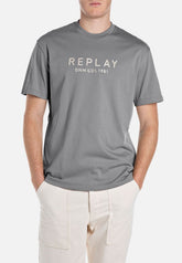 Replay Mens T-Shirt In Military Grey