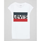 Levis Girls Sportwear Half Sleeve T-Shirt In White