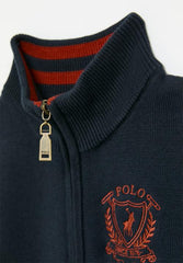 Polo 0055443 Boys Sipho Zip Through Jersey Navy