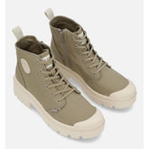 Palladium Womens Pallabase Twill Shoes In Dune