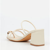Miss Black Womens Bardot 10 Heels In Ivory