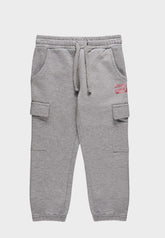 Jeep Kids Fleece Jogger Pants Grey & Pink