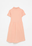 Polo Girls Gabriella Short Sleeve Golfer Dress In Dusty Pink