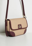 Polo Womens Cabana Flapover Sling Bag In Beige