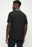 Pringle James Jacquard Collar Golfer Black