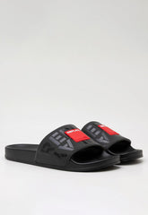 Replay Mens Up Label Slides In Black & Red