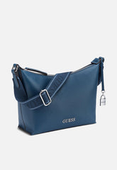 Guess Maleena Convertible Top Zip Bag In Navy