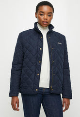 Jeep Womens Sherpa Lined Quilted Jacket In Navy