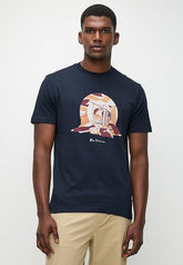 Ben Sherman Tar Guitar Mens T-Shirt In Navy