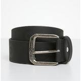 Ben Sherman Men Target Emboss Leather Belt Black
